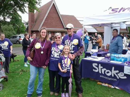 A great day and mum enjoyed the sponsored walk for the Stroke association