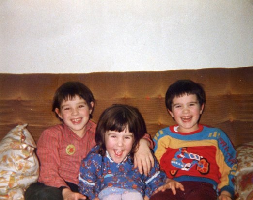 Dave with his brother Chris and sister Catherine