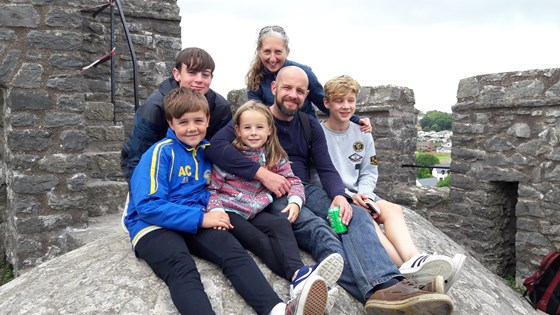 Dave with children, his nephew Lawrence and Step Mum Jenny