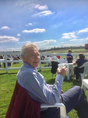 Dad enjoying a pint during a day at the races 🐎xx