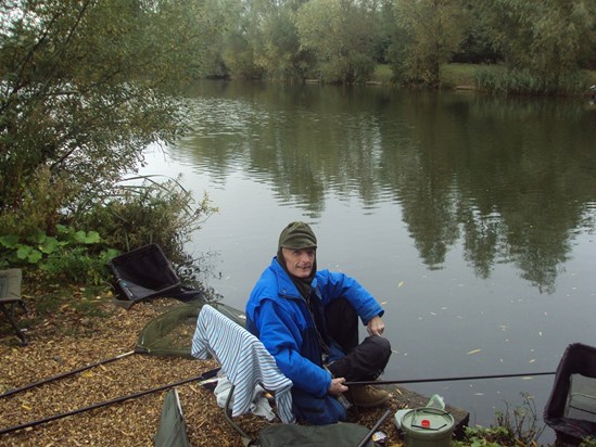 Manor Farn fishing match (Dave doing what he loved best )