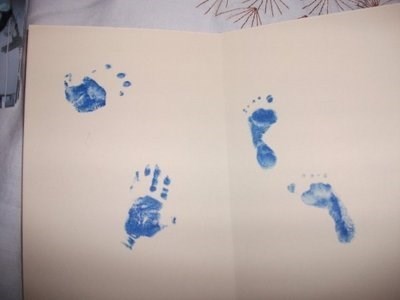 Joseph's hand & footprints xxxx