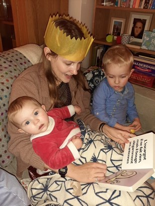 Auntie Alice with Luke and Julia Alice, her nephew and niece, Christmas 2019
