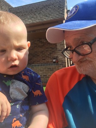 Theo with his grandad on his 1st birthday 