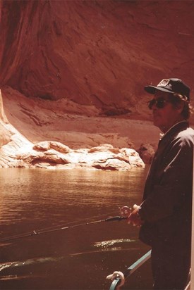 Dad Fishing the Canyon