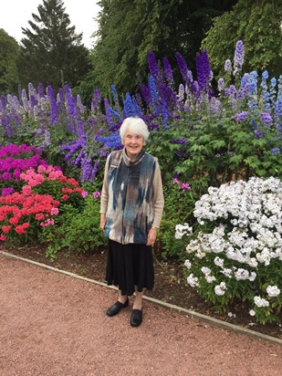 Mum at Dumfries House July 2018 - she loved flowers!