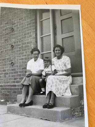 Peter with his Mum and Auntie 