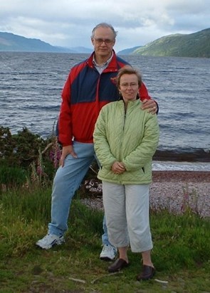 Tim and Caroline at Loch Ness in 2008