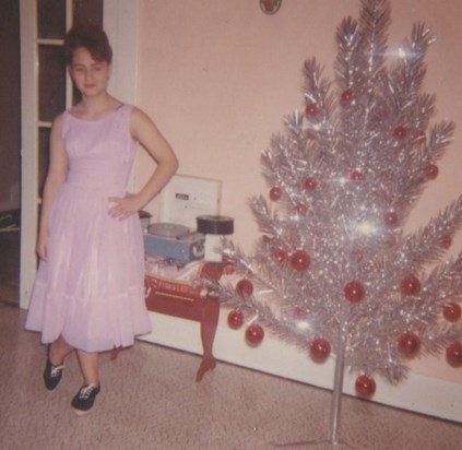 Bonnie and Christmas tree