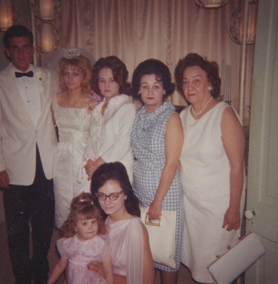 1965 Connie Jasman's 1st husband Gary, Connie, Bonnie, Phyllis (mother), Martha Freeman (Bonnie's ma