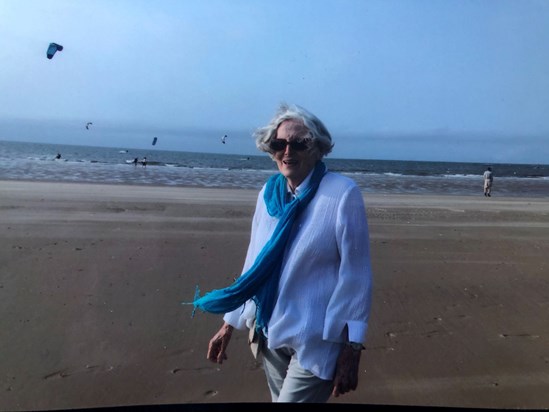 Pam on Brancaster Beach 2016