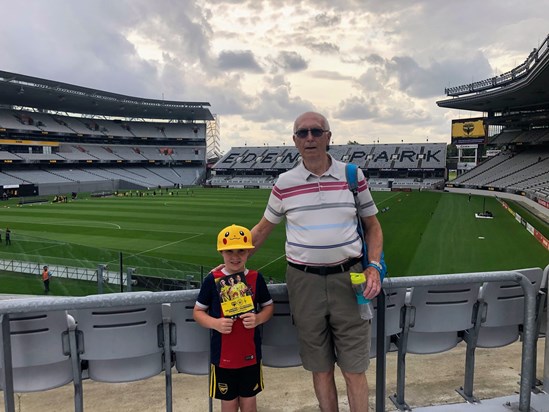 Dad at Eden Park to watch The Nix