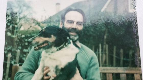 Dad with Will the dog: it was a mutual love!