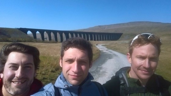 Marco, Paul and Luke ...still smiling during the Yorkshire Three Peaks