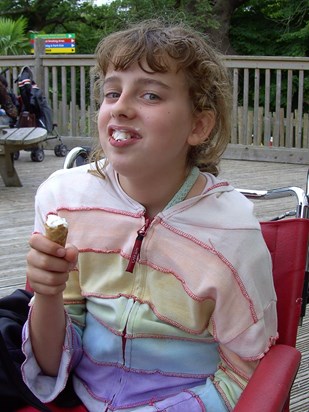 Kara enjoying an ice cream - Legoland 2008