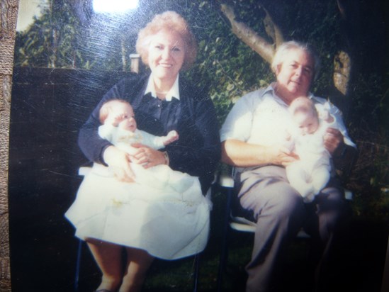 Jamie and Emma with Nan and Grandad