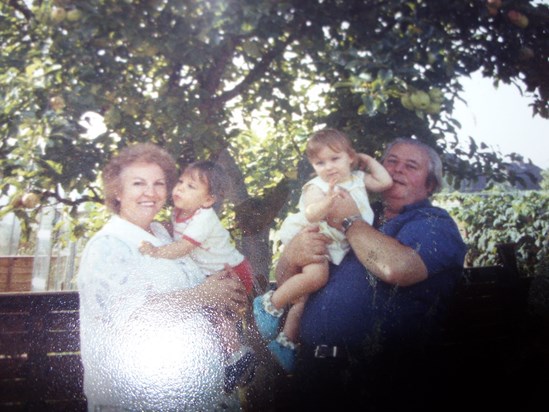 Jamie and Emma with Nan and Grandad