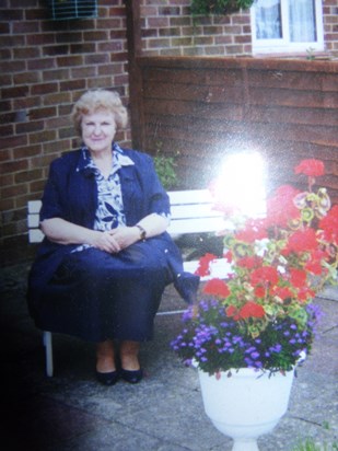 Nan in her garden