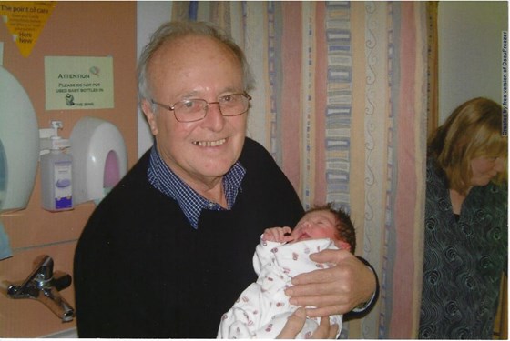Dad and his second granddaughter - Nell, 2007