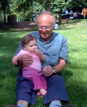 Dad with his first grandchild, 2008