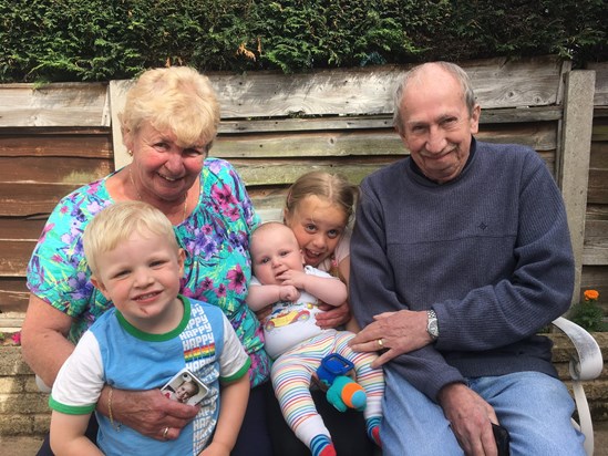 John, Gillian and grandchildren