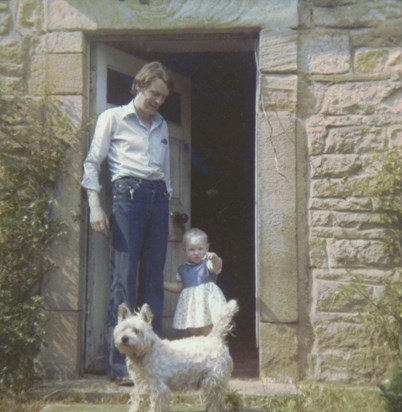 Dave and his daughter Claire at Hagg Farm, Hamsterley