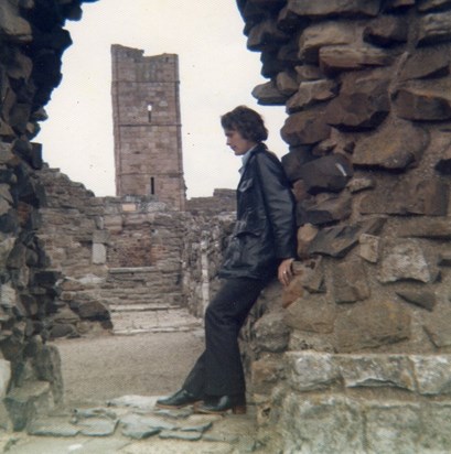 Tynemouth, 1970's. Dave posing artistically.