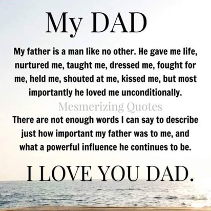 With love to you Dad miss you xxxxx