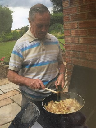 Dads favourite job at a BBQ