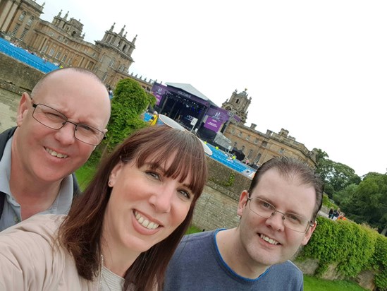 Seeing Kylie at Blenheim with my 2 husbands - my real one and my work one. For Mark and I, it was our first time seeing Kylie; for Steve it was his 1,631st time ;-) 