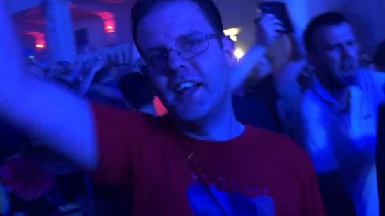 Raving it up at a Scooter concert 