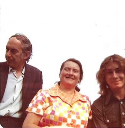 Alan with his mum and dad