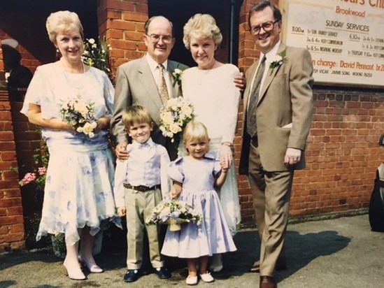 Dad and Isabel's wedding with Jean Terry Mark and Chantelle - 4 Aug 1990
