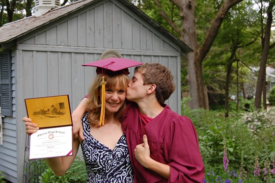 Karen and Gordie at his High School Graduation