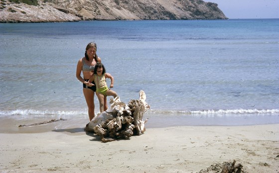 Elizabeth & Aunty Pam Ibiza 1968 