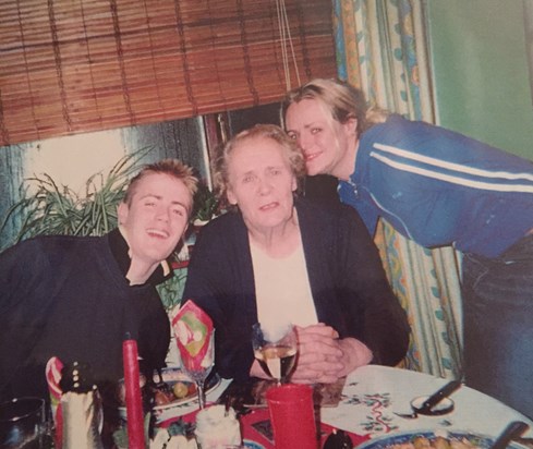 Kate, David and Peg. Christmas back in the day ??