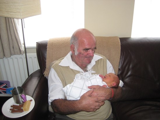 Meeting his first Granchild, James 