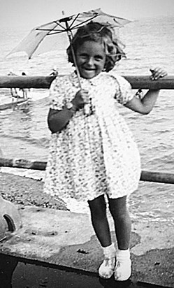 Vivienne at 5 years old in Boscombe