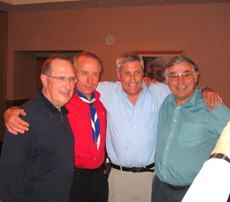 Rover Scout Reunion - John Chilvers, Ian Swinfen John May, Bob Dunnett.