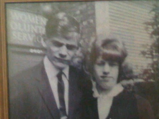 grandad and nanny on there wedding day