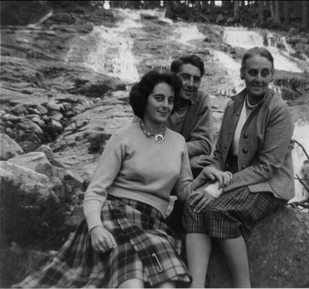 Joan with her brother, Neill and her mother, Teasie
