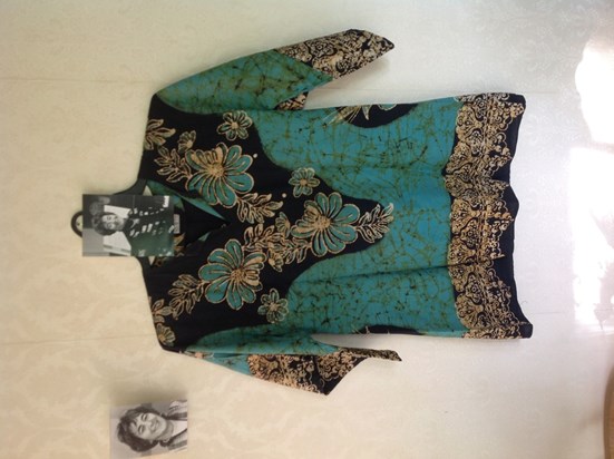 13.  One of many batik tops... a medium she worked in for years!