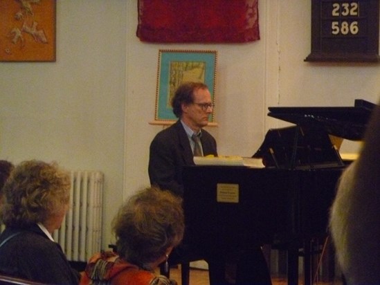 music director, David Melhorne-Bowes, playing Mummy's beloved Chopin