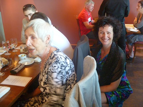 Euan's mother-in-law, Irene, with Kyla