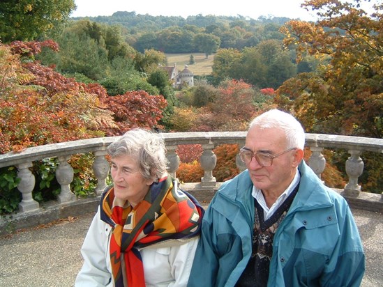 mum & dad at Scotney Castle