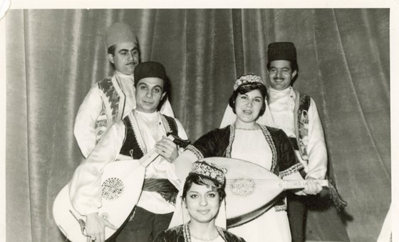 Abbas Soltani in the Honar-Haye Ziba Orchestra (right, back row)