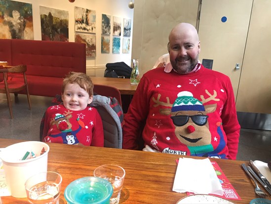 Christmas treats 2019 - Bompa and James. Thick as thieves!