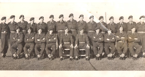 1950 Tony in Royal Airforce, sitting front row, 4th from left