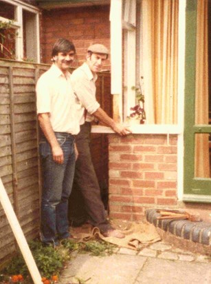 1980s Harold and brother in law Peter, the Carpenter