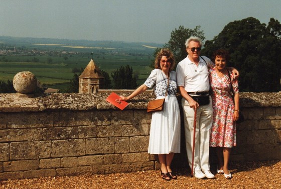 Megan, Dennis and my mum catching some rays at Rockingham Castle Summer '92 